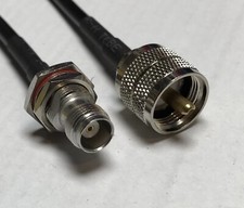 PL-259 UHF Male to TNC Female Bulkhead ACI240 RF Pigtail Coaxial Cable USA LOT