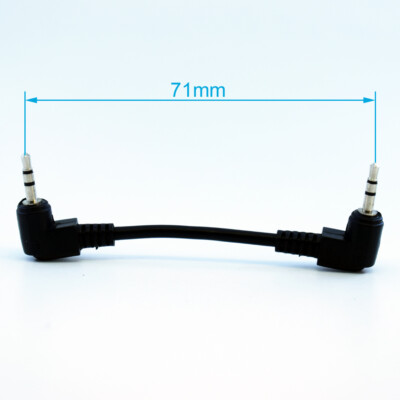 4pcs 8cm 2.5mm Stereo Male To 2.5mm Male Right Angle Aux Audio Adapter Cable