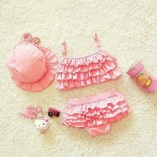 GIRLS KIDS Swimwear two pieces with ruffle mermaid tails