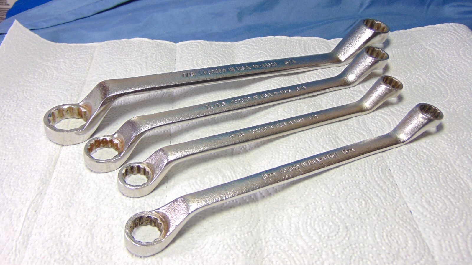 4 Vtg =CRAFTSMAN= Offset Box End Wrenches VA Series 3 Std 1 Metric