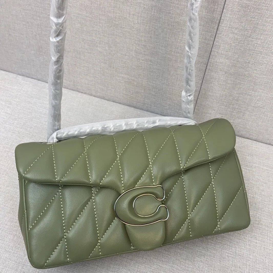COACH Tabby Shoulder Bag 26 Quilted Moss Green CP147 Outlet NEW