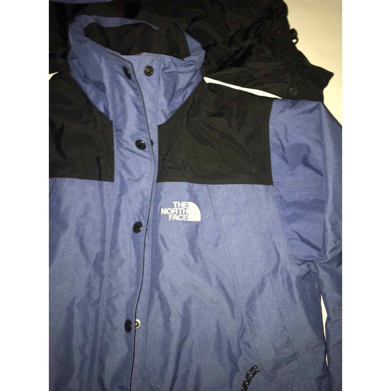 VTG The North Face Gore-Tex BLUE Mountain Guide Jacket Women M RARE image 4