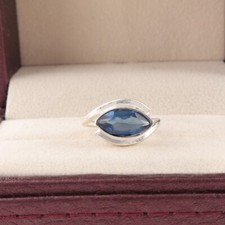 London Blue Topaz Gemstone 925 Sterling Silver Handmade Jewelry Ring Gift