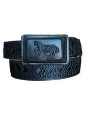Western Style Embroidered Belt Horse Rodeo Cinto Vaquero Piteado Caballo Charro