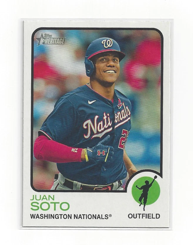 Juan Soto 2022 Topps Heritage #154 Nationals Superstar OF MLB Card RAW