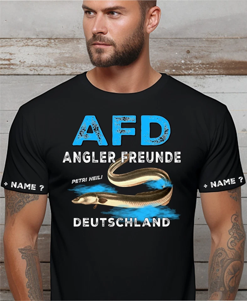 AFD Deutschland Anglershirt Angler T-Shirt Zanderangeln Vereine Motive Sport 99 - Bild 4 von 4