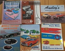 Six Collectible Car Parts Catalogs 1990s See Description Section For Details