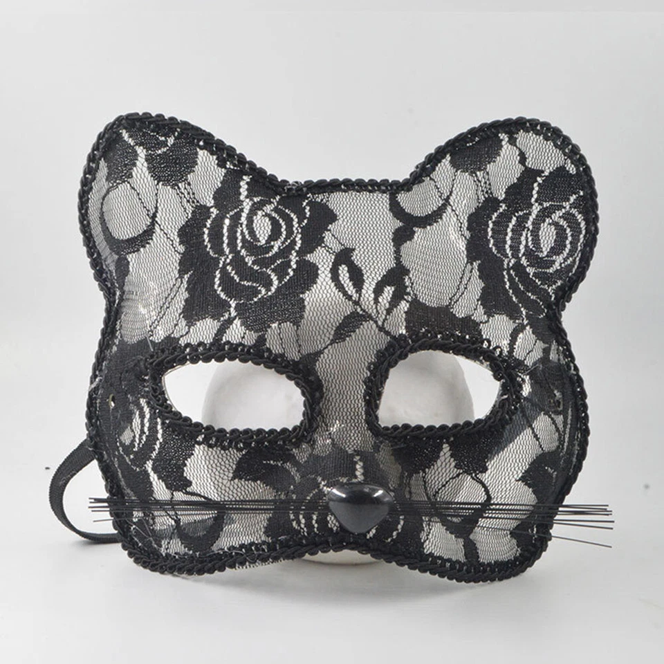 Halloween Cosplay Sexy Fox Mask Lace Half Face Eye Mask Animal Mask Women Sexy . - Image 4 of 4