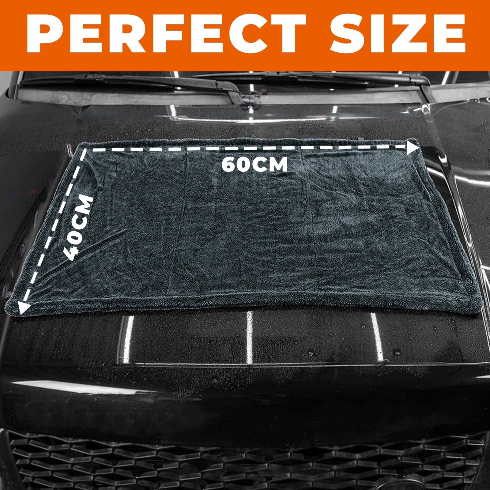 XL Twisted Loop Drying Towel Extra Large Microfibre 1200gsm Car Drying