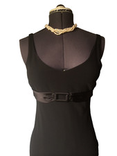 Nine West Women's Dress Black Cocktail Lined Sleeveless Dress Size 6