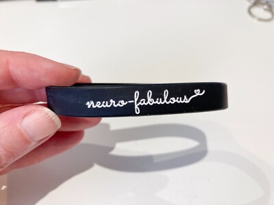 SALE SECONDS Neuro-Fabulous ADHS ASD Armband Silikonband Unisex Schwarz 343