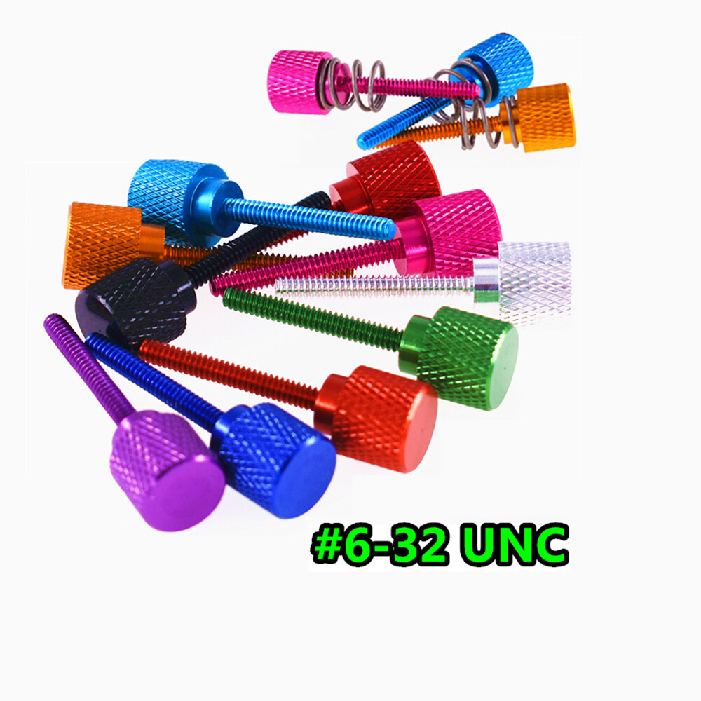 632 UNC Anodised Aluminium Knurled Thumb Screws Hand Grip Knob BoltsThumbscrew eBay