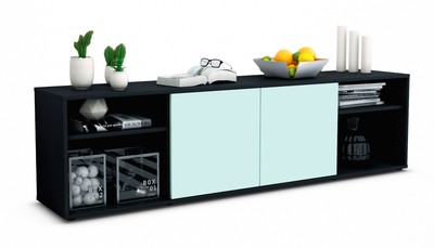TV Schrank Lowboard Asimo, Anthrazit matt / Farb-Design (180x49x35cm)