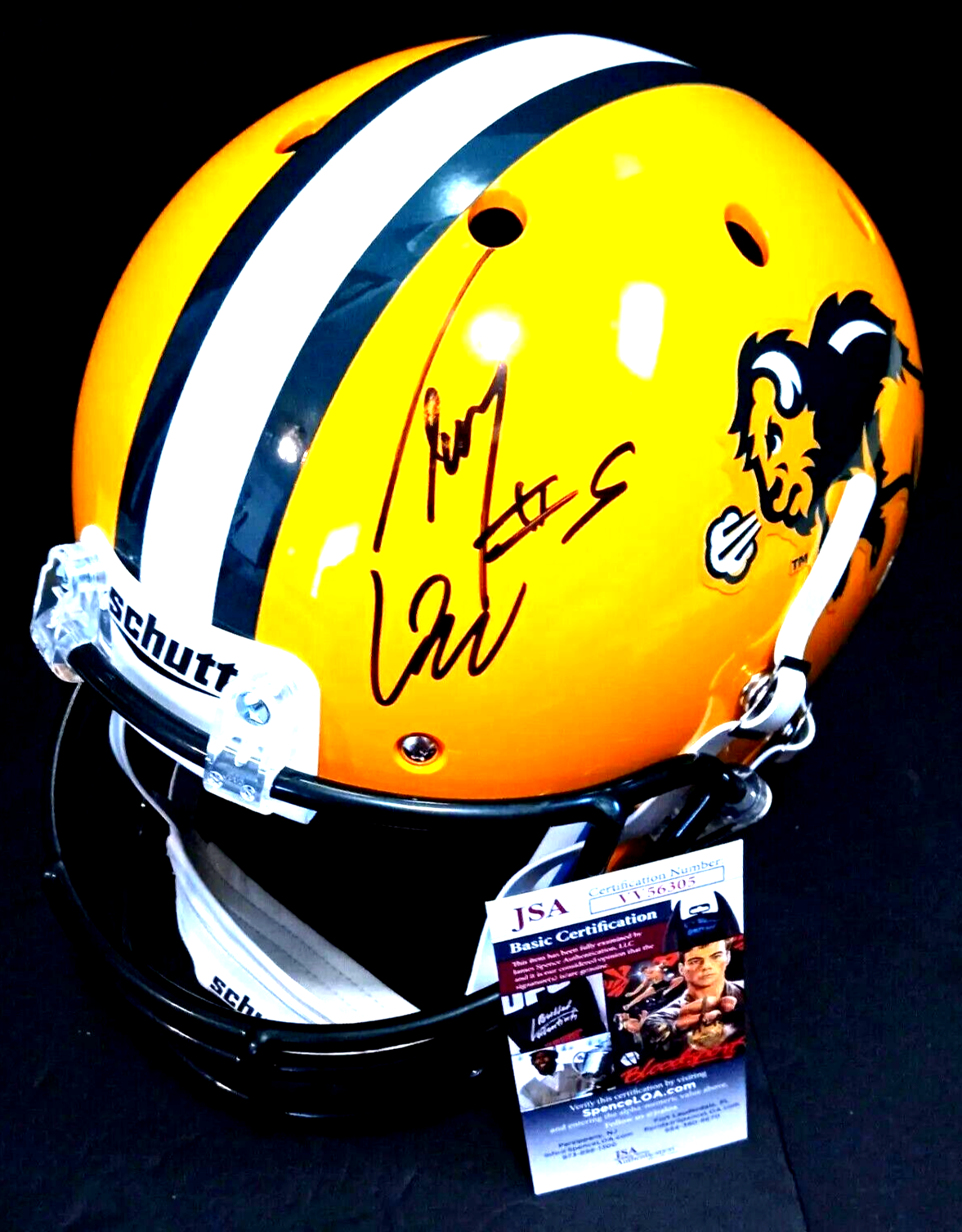 TREY LANCE North Dakota State Bison SIGNED Full Size Helmet JSA COA NDSU 