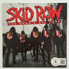 4X BAND SIGNED Skid Row Gangs All Here Autographed CD Art Insert BAS Beckett COA