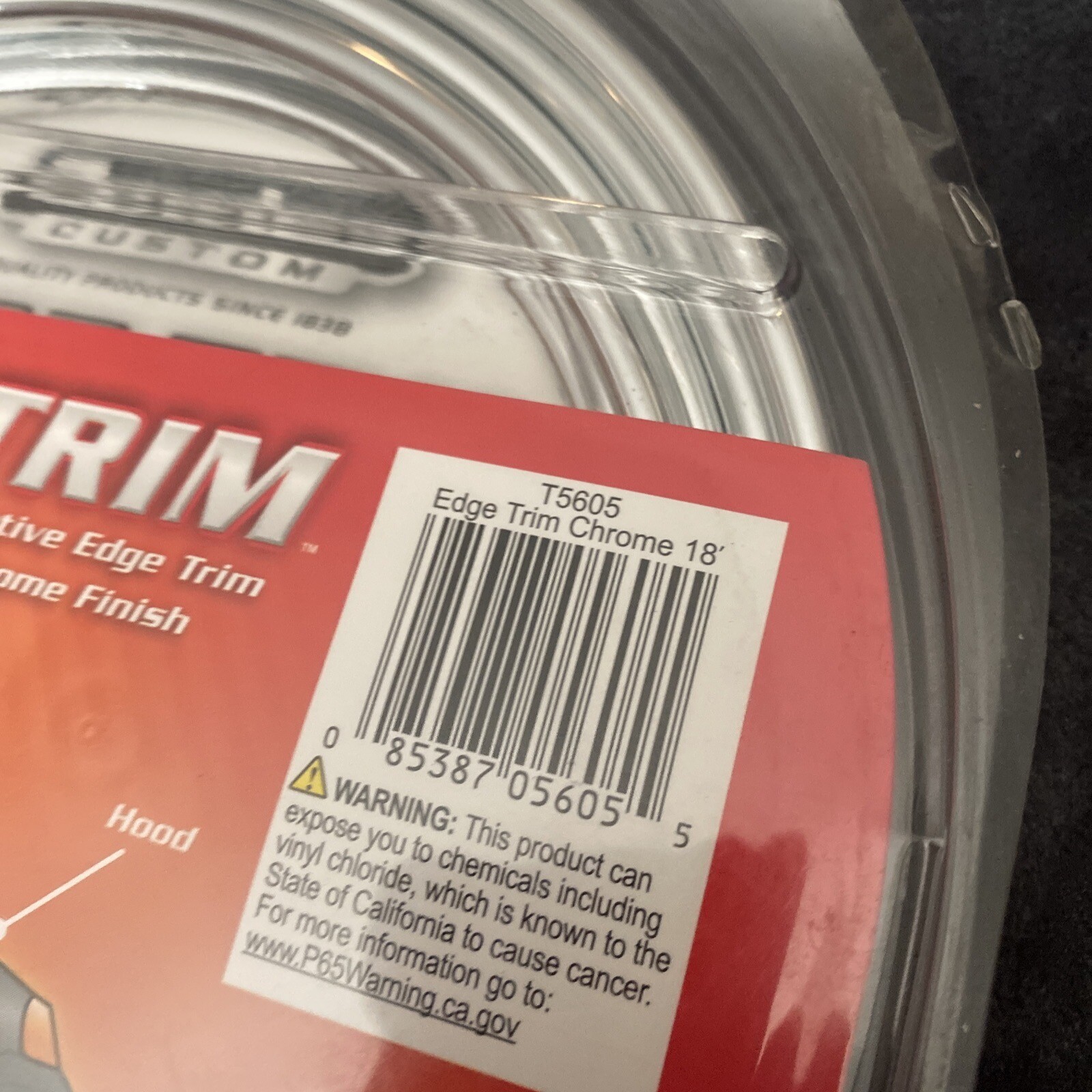 Cowles T5605 chrome U Channel Edge Trim 18' for Cars, Trucks, Boats