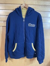 VTG NFL Pro Line St. Louis Rams Men s Reversible Jacket Size L Full Zip Hooded