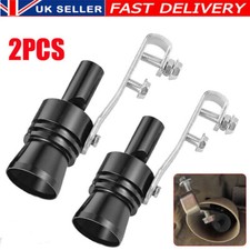 2PC XL Aluminum Car Turbo Sound Simulator Whistle Roar Loud Exhaust Pipe Booster