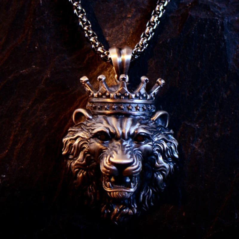 Lion with crown best sale pendant