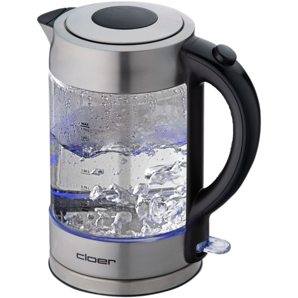 Cloer Glas-Wasserkocher 4429, Edelstahl (GebüRstet)-image