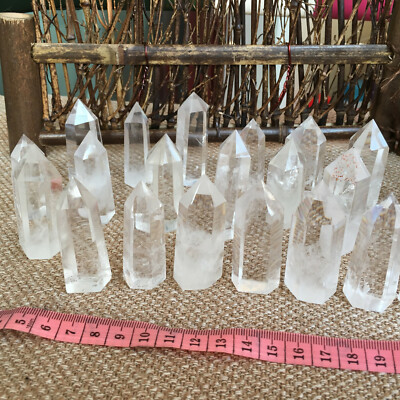 2.2LB Natural clear quartz obelisk crystal wand point healing 40-65mm