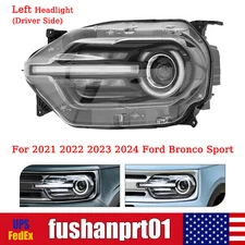 For 2021 2022 2023 2024 Ford Bronco Sport LED Headlight Left Driver Side Lamp