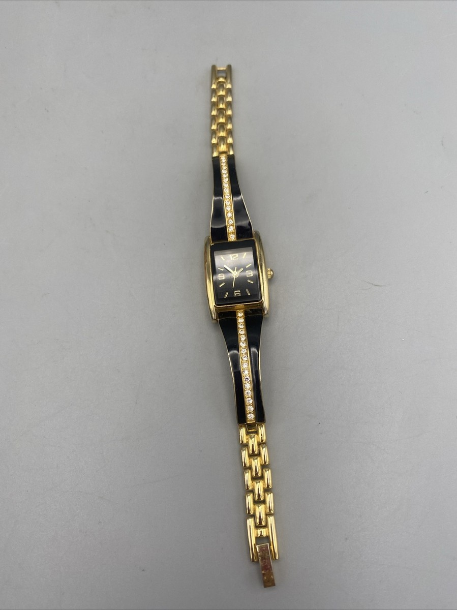 Vintage Women\'s Geneva Gold Filled Watch with Black Cord Strap Vintage Ladies Watch Black Cord - Etsy main image 4