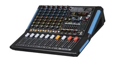 Professional Eight-Channel Audio Mixer with USB Interface, Bluetooth, and DSP...