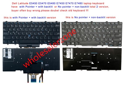 New for Dell E7450 E5470 E5480 NSK-LK0BC PK1313D1B00 0D19TR keyboard US backlit
