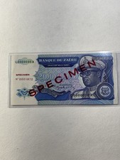 1992 Zaire 200,000 Zaires Banknote P# 42s Specimen