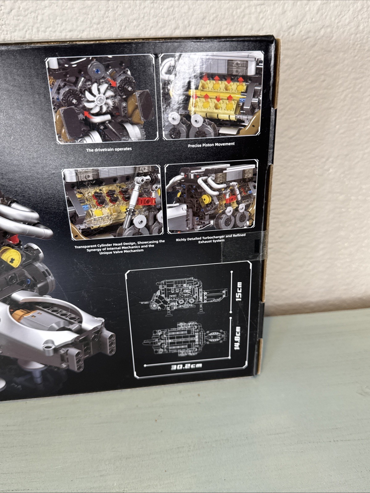 NEW Mould King 10131 W16 Engine Motor Double V8 Cylinder Building Block Toy Kit