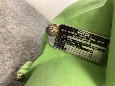 VICKERS PN EA1045-037-2B NSN 4320-00-949-6842 PUMP, HYDRAULIC ELECTRIC MOTOR
