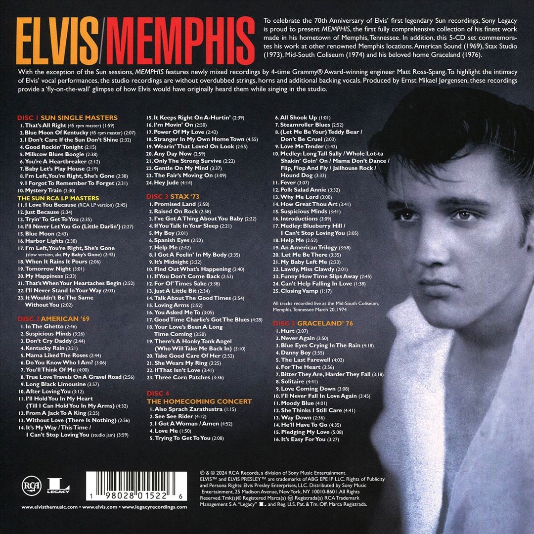 ELVIS PRESLEY MEMPHIS NEW CD
