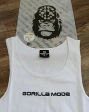 Gorilla Mode Mind White Tank Top Shirt Size XL Extra Large NEW Bag Monster Beast