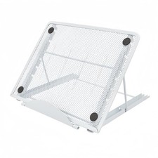 Ergonomic Laptop Tablet Stand Metal Mesh Ventilated Desktop Adjustable Comput...