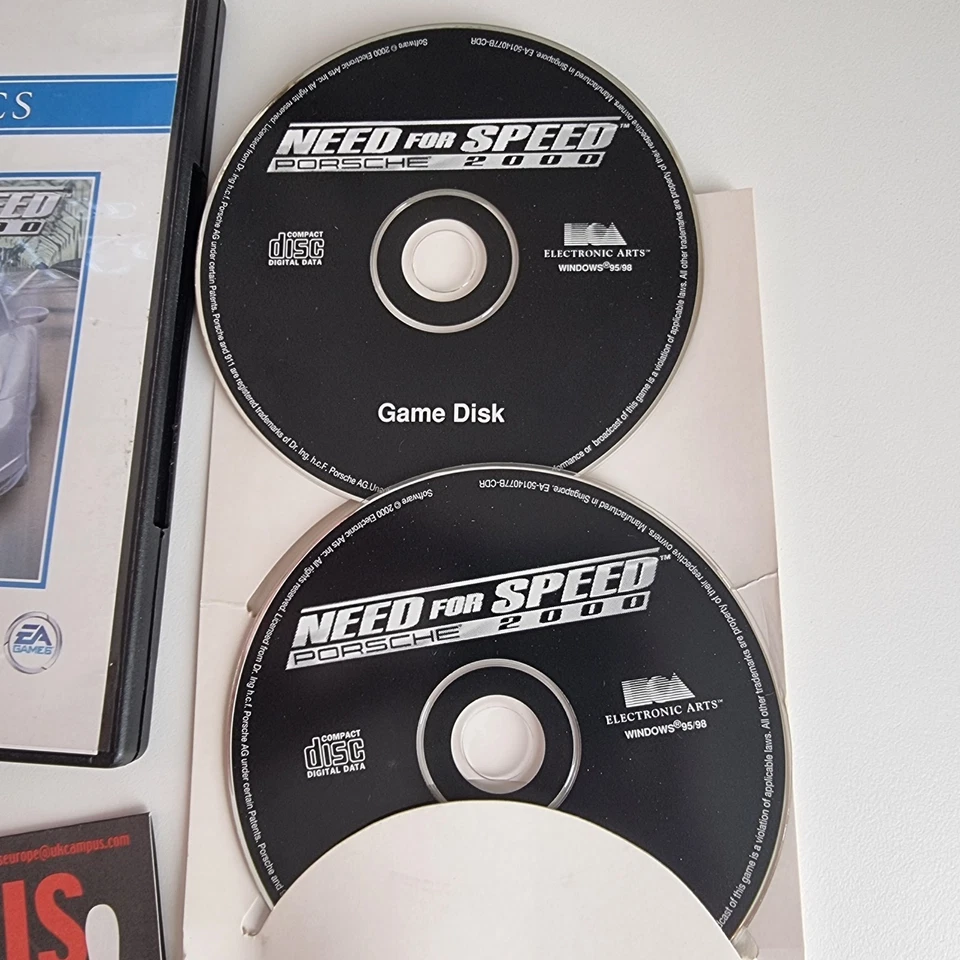 NEED FOR SPEED PORSCHE 2000 DE EA GAMES PC Complete 2 Dics Manual Adds - Image 4 of 4