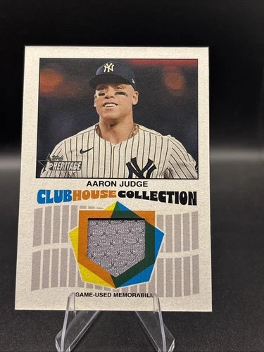 2026 TOPPS HERITAGE AARON JUDGE CLUBHOUSE COLLECTION GAME USED RELIC Yankees