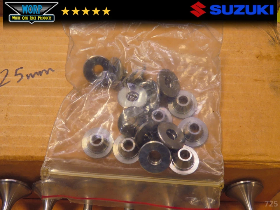 JUEGO DE 8 VÁLVULAS LAPEADAS ORIGINALES VANCE AND HINES SUZUKI GS1100 25 MM Foto 3 de 4