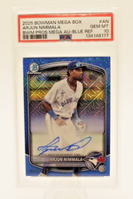 2024 Bowman Chrome Mega Arjun Nimmala Blue Mojo Refractor Auto 069/150 #BMA-AN