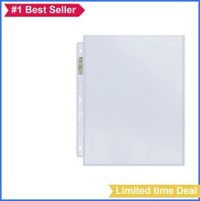 100 Sheet Protectors 8.5 x 11 Top Loading Clear 3 Ring Album Archival Acid Free