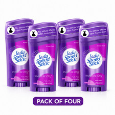 4 Pack - Lady Speed Stick Invisible Dry, Shower Antiperspirant Deodorant, 2.3oz