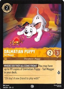 Dalmatian Puppy Tail Wagger 38/204 Reign of Jafar Disney Lorcana 000572