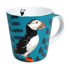 Puffin Mug Fine Bone China Mug by Leslie Gerry, 320ml