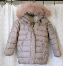 Abercrombie Kids Girls Winter Parka Puffer Hooded Sherpa Lined Jacket size 7/8
