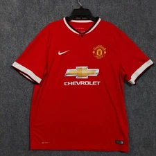 Manchester United Shirt Jersey Mens XL Red Nike Dri Fit Soccer Chevrolet EPL