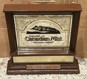 CUSTOMIZABLE IMPORTED CANADIAN MIST WHISKEY MIRROR-SIGN-LIQUOR-BACK BAR OR HANG