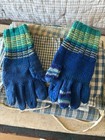 Antique Pennsylvania  Amish Hand Knit Blue Gloves   with Provenance Wonderful — photo 6