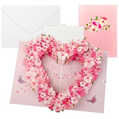 Geburtstagskarte Frau Sakura Pop-up 3D Liebe Dankeschön Blume