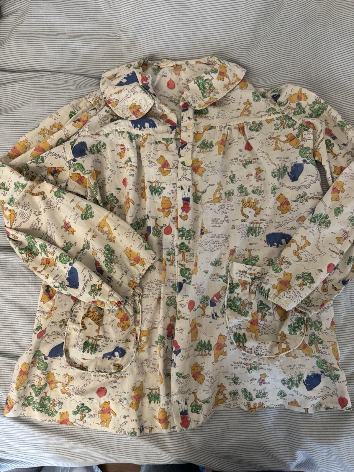 DEADSTOCK 1970s SEARS WINNIE THE POOH SMOCK TOP - image 1