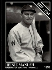1991 Conlon Collection TSN Heinie Manush Washington Senators #63